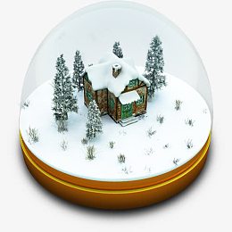 圣诞雪花玻璃球图标
