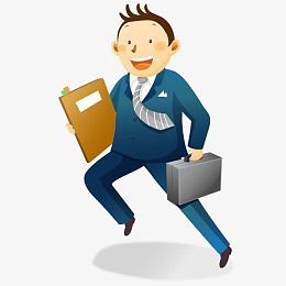 奔跑的商务男士