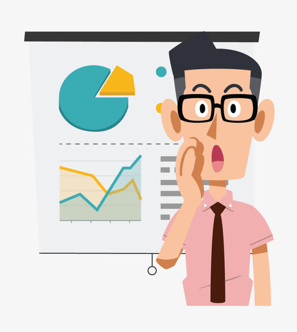 矢量卡通图案销售人员