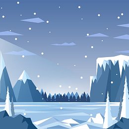 雪景矢量背景