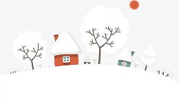 雪景村庄大雪素材