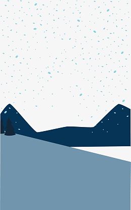 雪景暴风雪元素