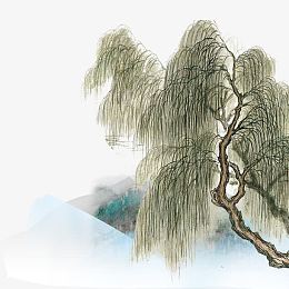 远山垂柳