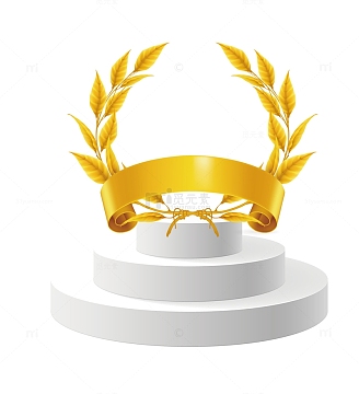 矢量金色手绘卡通冠军奖牌