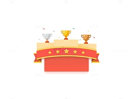 卡通冠军亚军季军奖杯