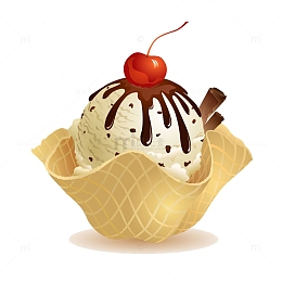 奶牛草莓冰淇淋