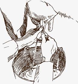 手挤牛奶