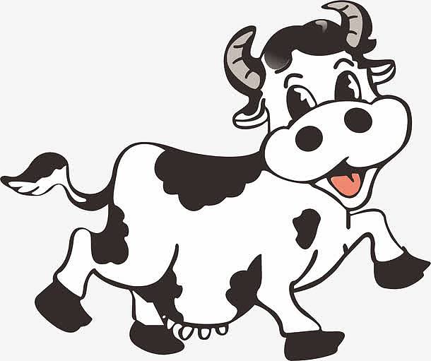 卡通动物  奶牛