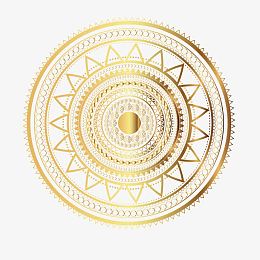 金色罗盘花纹