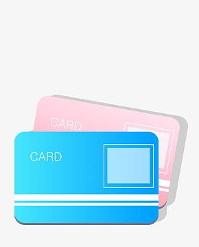 卡通矢量购物卡