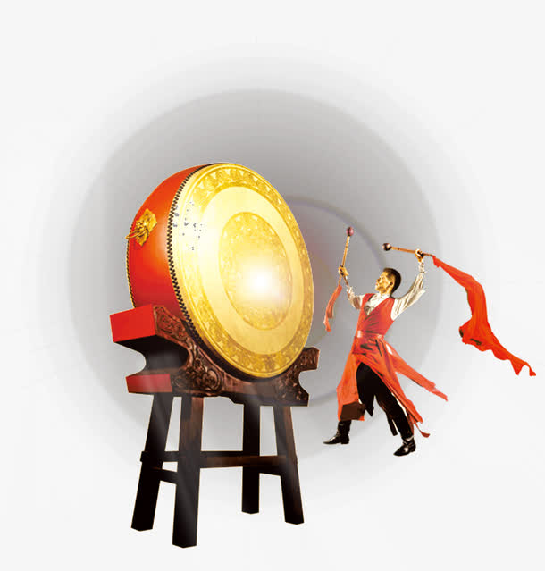 敲鼓淘宝素材人物鼓