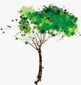 喷溅喷墨泼墨树木