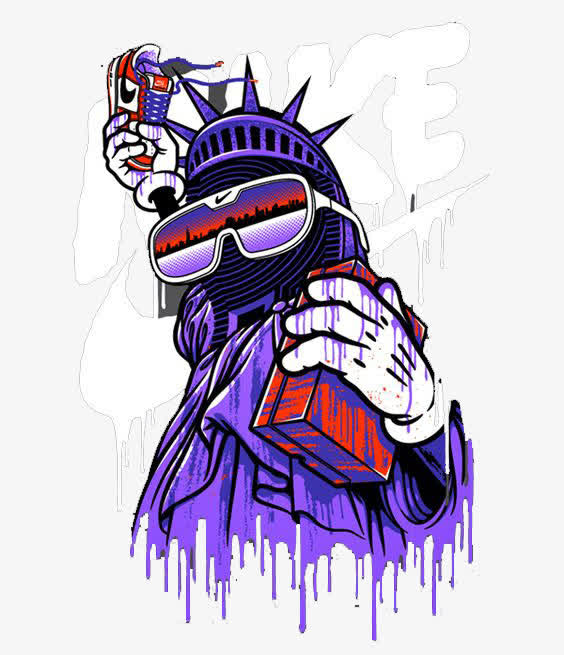 耐克,鞋子,美漫,美式漫画,涂鸦,街头涂鸦,暗黑系,嘻哈,潮流,潮牌,卡通