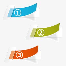 矢量图 标签 数字标签 小清新