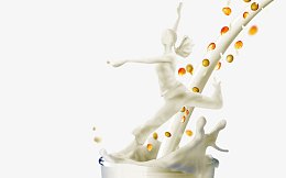 创意人像牛奶