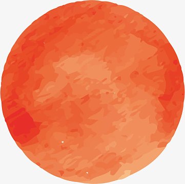 矢量手绘彩色圆形素材_矢量手绘彩色圆形图片元素-觅元素