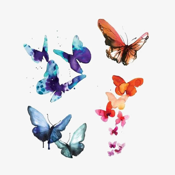 水墨蝴蝶免抠素材免费下载_觅元素51yuansu.com