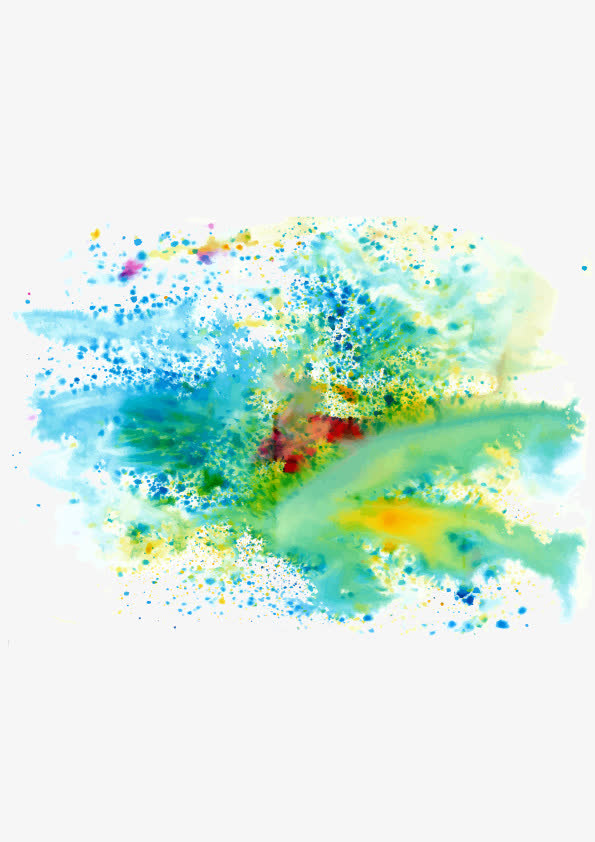 水墨彩色喷溅免抠素材免费下载_觅元素51yuansu.com