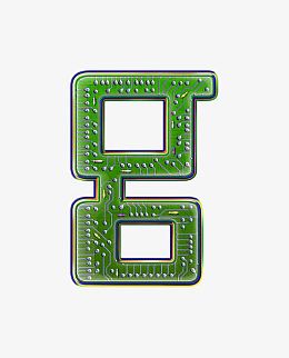 电路板字母数字 8
