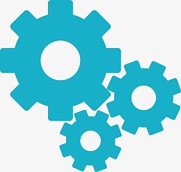 矢量创意设计齿轮形蓝色图