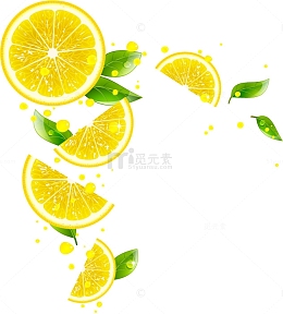 矢量新鲜的柠檬橘子水果素材