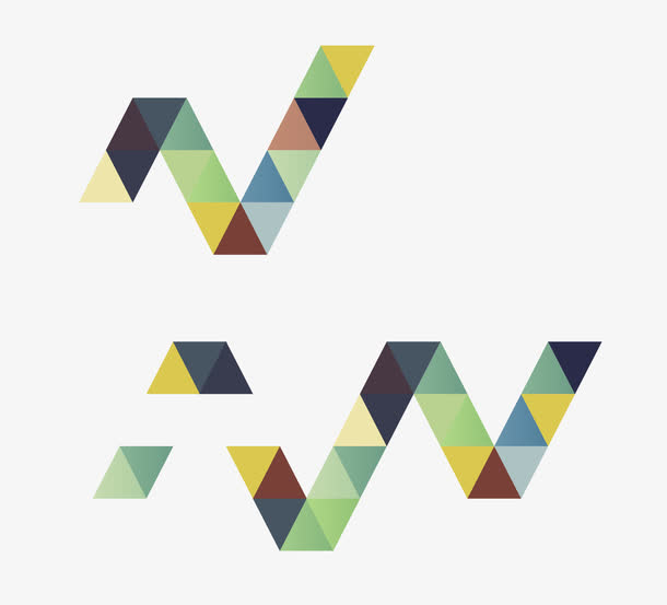 三角形状折线素材免费下载_觅元素