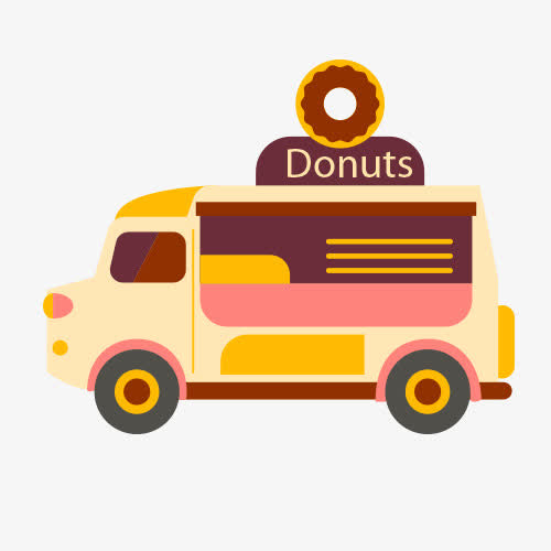 食品外卖车矢量素材