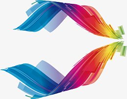 矢量创意炫彩线条边框图片