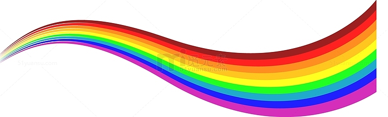 矢量动感彩虹线