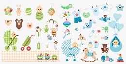 婴儿主题矢量素材