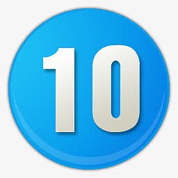 天蓝色的数字序号10图标