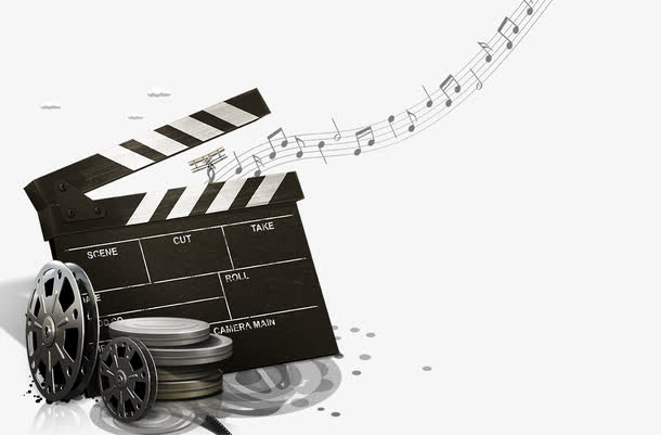 电影拍板和电影胶卷免抠素材免费下载_觅元素51yuansu.com