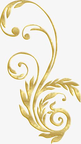 金色华丽花纹