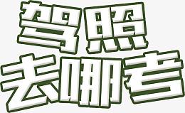 驾照去哪考艺术字字体设计素材