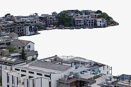 云南洱海码头居民区