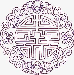矢量中国风花纹