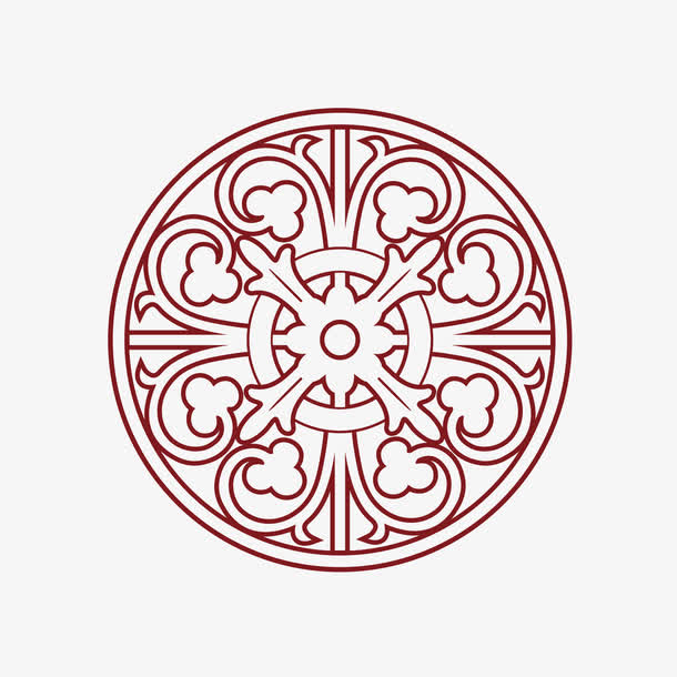 简单中式花纹免抠素材免费下载_觅元素51yuansu.com