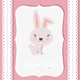 卡通动物love卡片设计