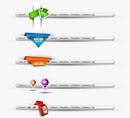 网页导航搜索条矢量素材