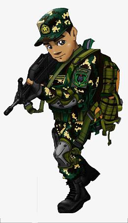 特种兵机枪男兵背包任务素材