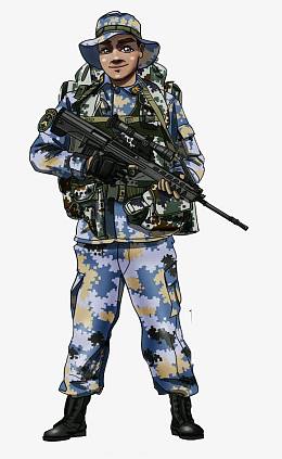 特种兵背包长枪素材