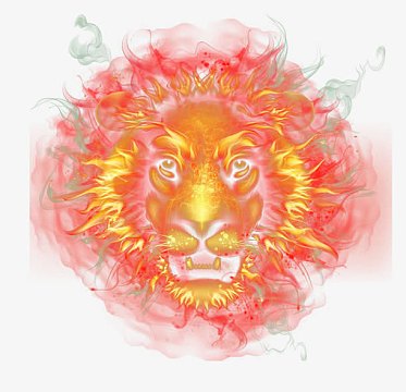 火焰虎头素材图片