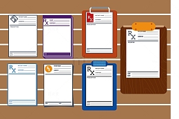 矢量处方单据医药