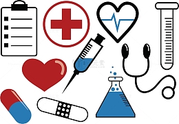 矢量矢量图标急救标志处方