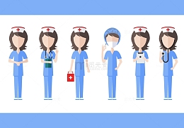 矢量护士急救标志