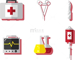 矢量医疗包急救标志