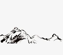 手绘大山图片