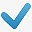 蓝色的打勾 icon