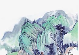 中国风山水画背景