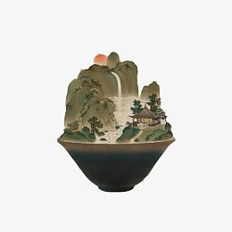 创意水墨山水画素材图片